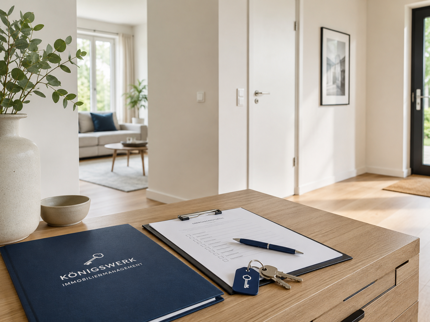 Helle Wohnung als Beispiel für geordnete Immobilienbetreuung